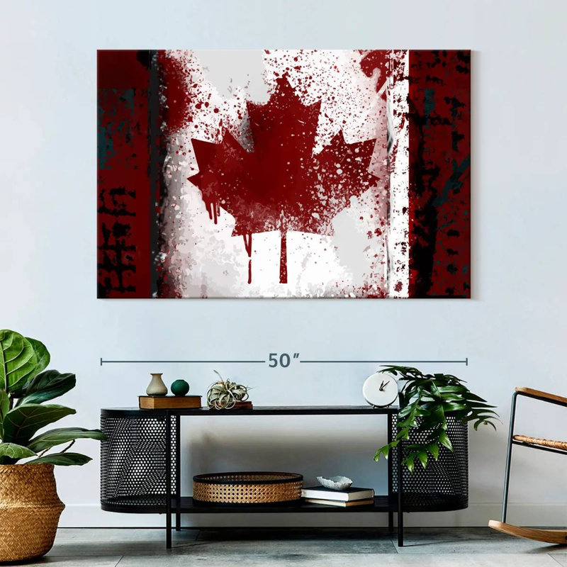 Drapeau du Canada rustique, H 34 po x l 51 po