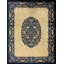Tapis en laine beige et bleu antique