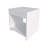 White Nightstand with Open Storage