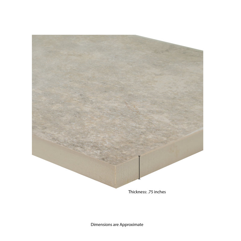 Duravia Matte Pattern Porcelain Paver Kit (8 sq. ft./unit, 4 Pieces), Cascade Gray