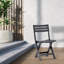 Ensemble de 2 chaises de patio d'extérieur pliantes Addilyne, en polypropylène résistant aux intempéries, noir-1622508881