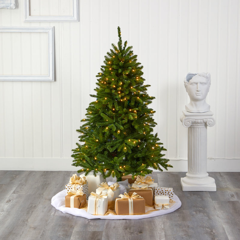 Lighted Artificial Christmas Tree, 4' H