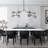 8 Lights Sputnik Chandelier For Dining Room Black Modern Pendant Light Fixture With Black Clear Glass Shade Large Mid Century Chandeliers For Kitchen Island Living Room Foyer-1443014670-1443014668