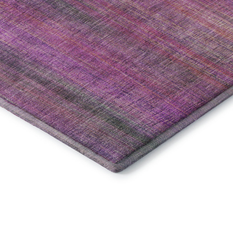 Tapis rond lavable à la machine de qualité supérieure lilas 8 pi x 8 pi Cerrito AMF552, Rectangulaire 3 pi x 5 pi