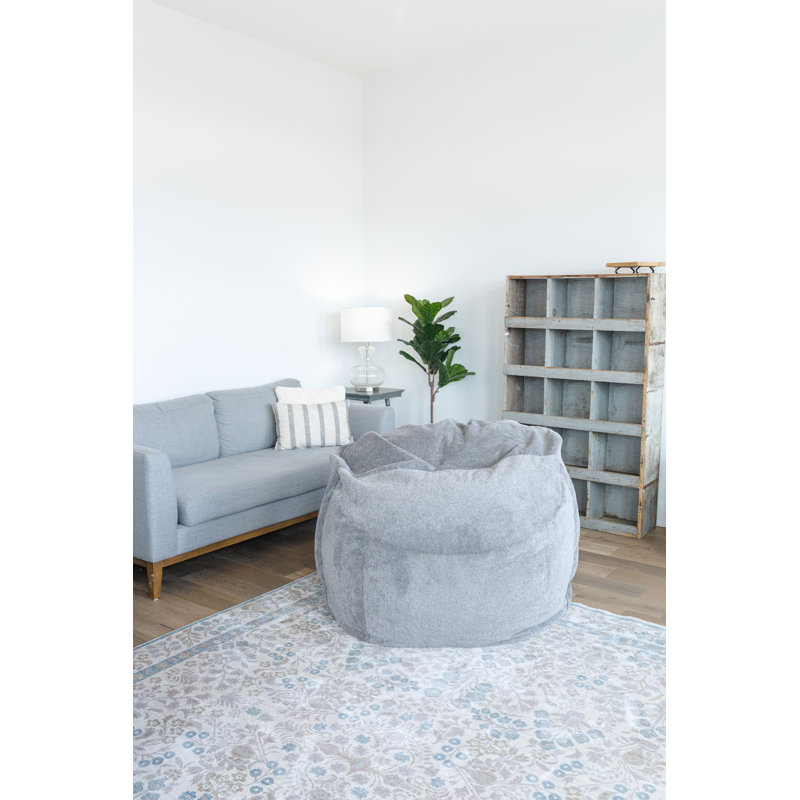 Sac en mousse de luxe moyen Haven, Gris clair, H 30 po x l 40 po x P 40 po