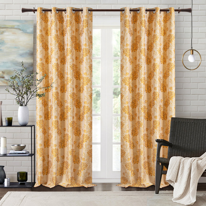  3/4 Inch 12 Pcs Brown Curtain Rod Adjustable 36" to 66" for Windows & Doors Curtains with Wood Taper Finials & Brackets Set - by Deco Essential