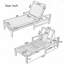 Chaise longue d'extérieur à dossier réglable en bois d'acacia-482959677