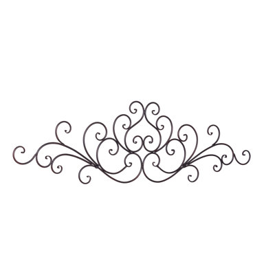 Farmhouse Scrollwork Metal Wall Accent