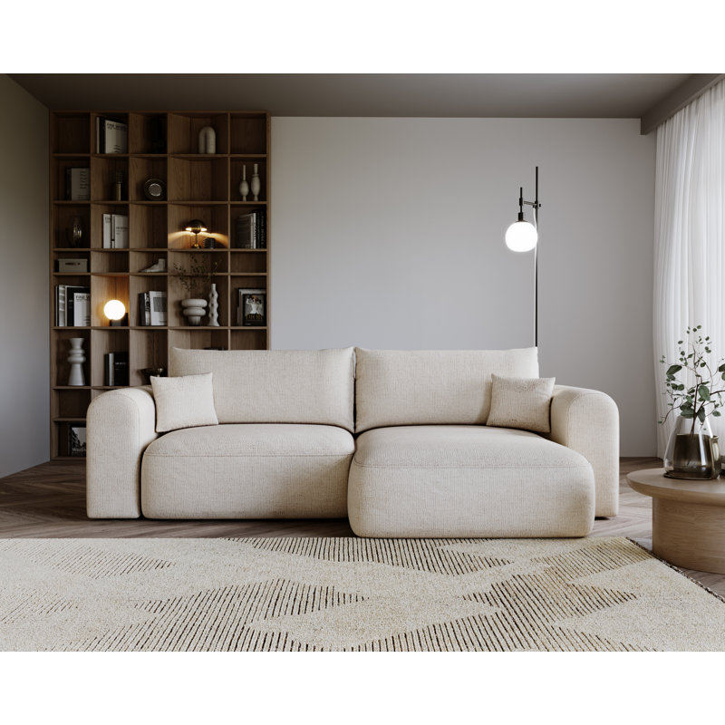3 Seater Corner Sofa , Left Hand Facing, Cream