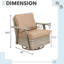 Chaises berçantes pivotantes d'extérieur 2 pièces Constantino, balançoire de patio en osier 360 ° avec coussins, rotin toutes saisons pour porche-1209137952