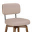 Tabouret de comptoir pivotant de 26 po avec siège en similicuir et pieds en bois-132019221