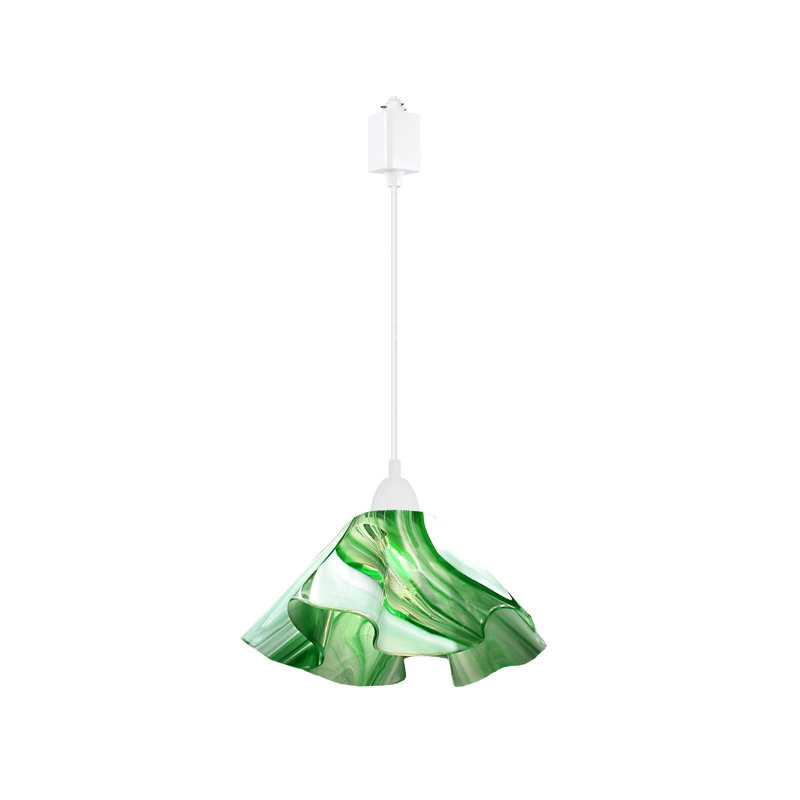 Luminaire suspendu Dale, Grand, Blanc, Vert gazon