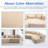 Temica 128"W Boucle RAF Low Back Curved Vacuumed Boneless Sectional-98782504