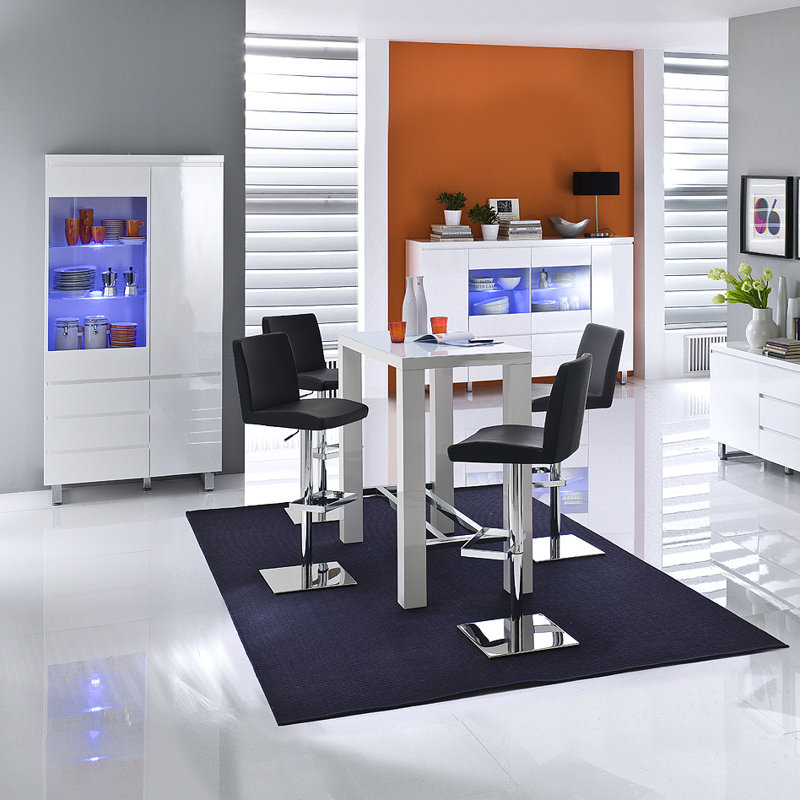 John Metal Base Dining Table, 107cm H x 120cm W x 60cm D