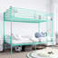 Lit superposé moderne pour chambre à coucher, simple au-dessus d'un lit simple, bruit, fabrication en fer, surface d'usure, taille en métal de conception séparable, inclus, avec clôture, support-459674347