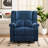37.8'' Velvet Manual Rocker Recliner，Space-Saving Design for Small Rooms-725500728-722745788