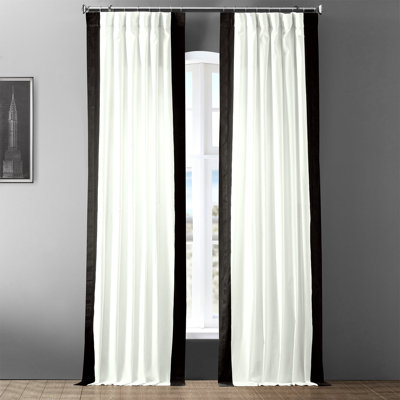 Limone Urban Borders Printed Cotton Curtains for Living Room & Bedroom Single Panel Drape