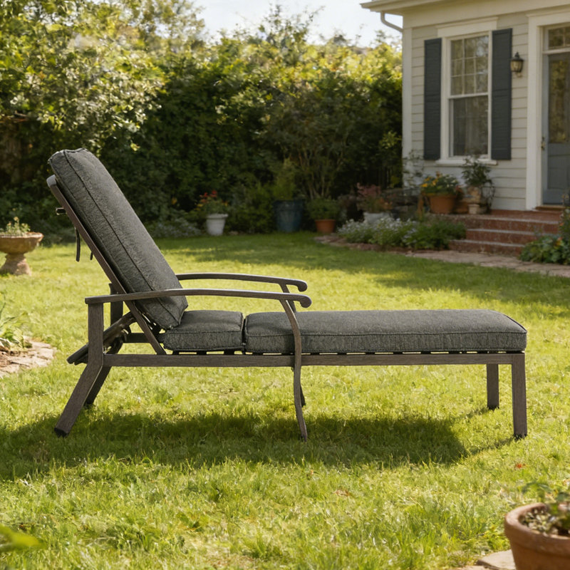 Aluminium Cast Lounge Chair, Gray