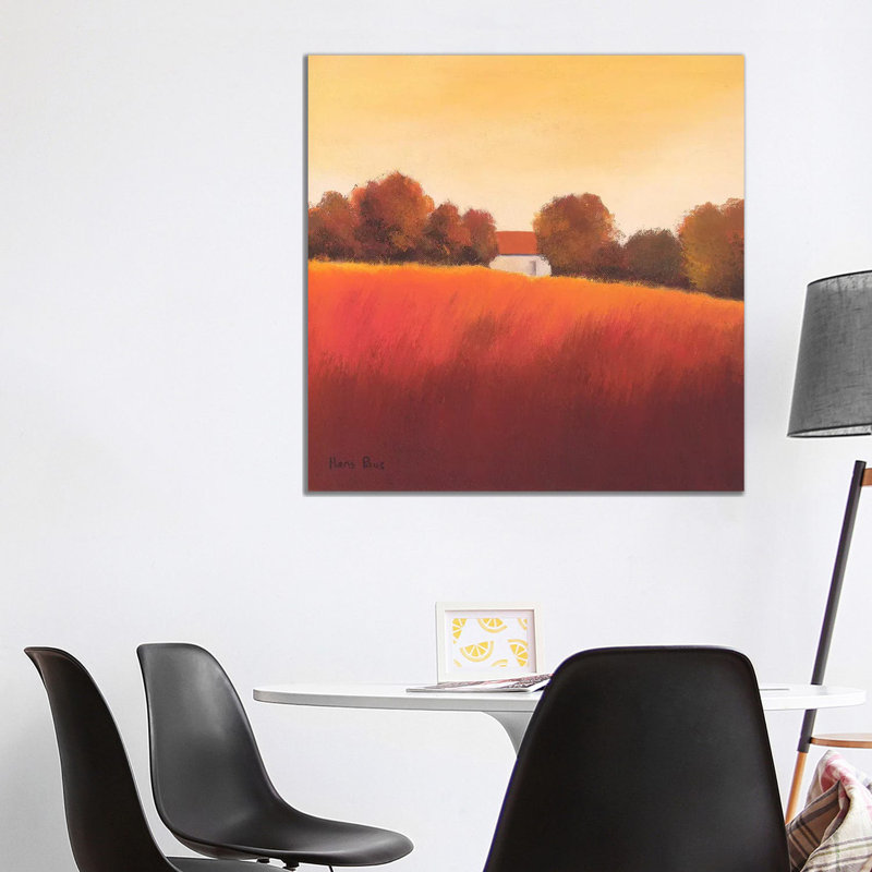 Scarlet Landscape IV 1 Piece Wrapped Canvas Wall Art, 93.98 cm H x 93.98 cm W x 1.91 cm D