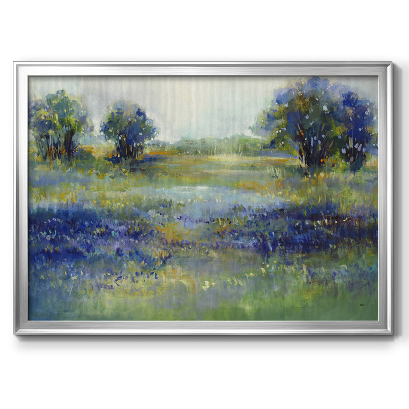 Vue de fleurs sauvages, H 14 po x l 20 po x P 1,5 po, Argent