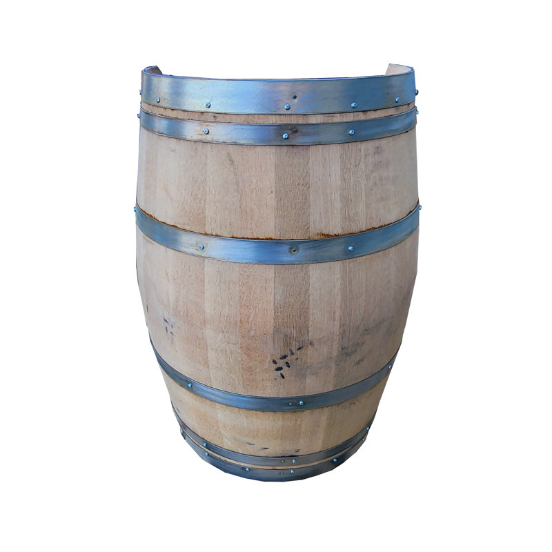 Slim Reclaimed Wine Barrel Stand, 35" H x 26" W x 10" D