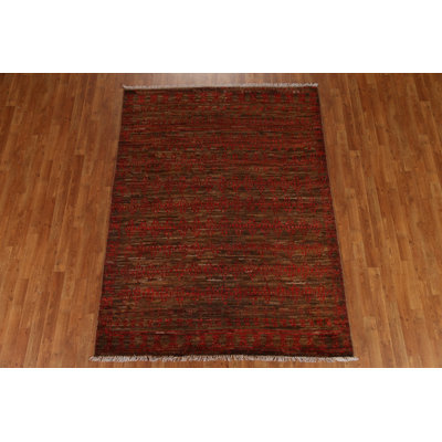 One-of-a-Kind 5'7'' X 7'6'' New Age Wool Area Rug in Brown