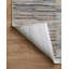 Tapis beige / gris en polyester tissé à la machine-2019986673