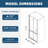 1 3/8" adjustment,universal pivot shower door, with 1/4" tempered glass finish 3072-125362267
