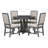 5-Piece Dining Set Extendable Round Table And 4 Upholstered Chairs Farmhouse Dining Set For Kitchen, Dining Room