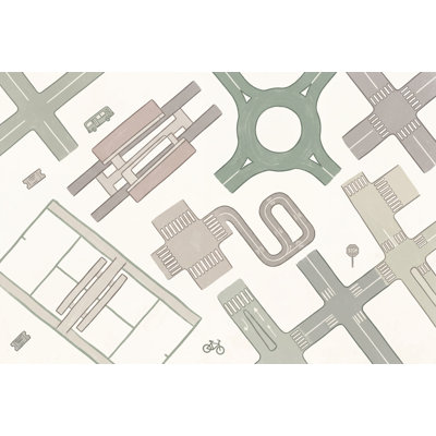 Papier peint carte européenne European Street Roads