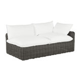 Montecito 75.25" Wide Outdoor Wicker Left Hand Facing Loveseat with Cushions