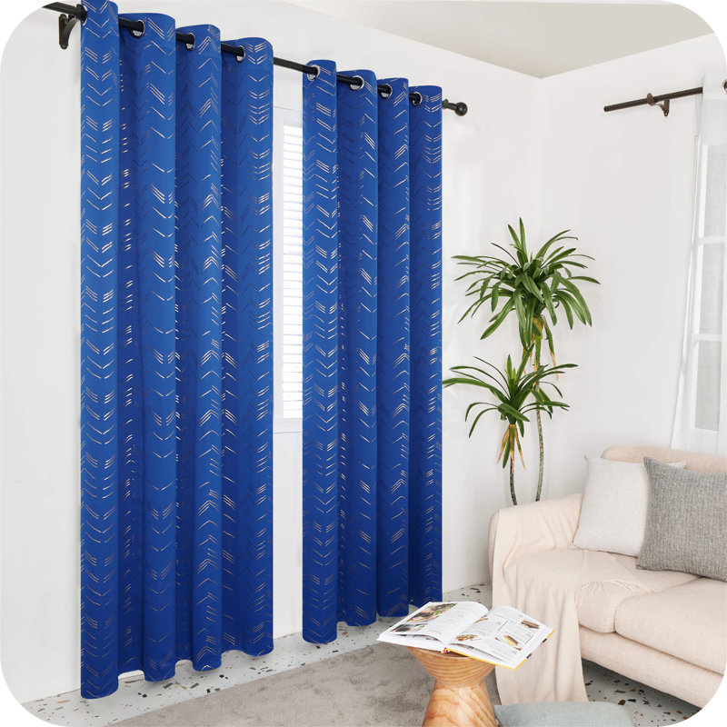 Radmil Blackout Curtain Pair, 167.64cm W x 137.16cm D