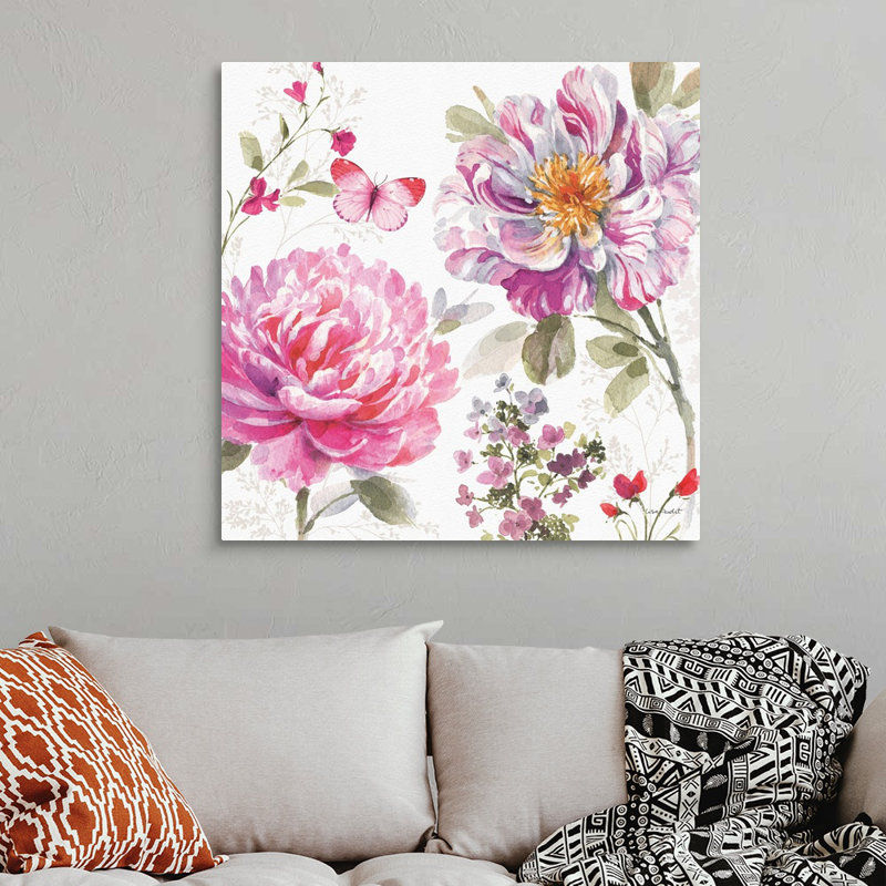 Visiblement rose 20 par Lisa Audit - reproduction d'art, H 36 po x l 36 po x P 1,25 po, Toile tendue