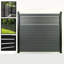 4ft High Aluminium Slatted Fence Kit with 50mm Slats - Modern Garden Fencing (Black & Anthracite Grey)-135422610-135422612-135422614
