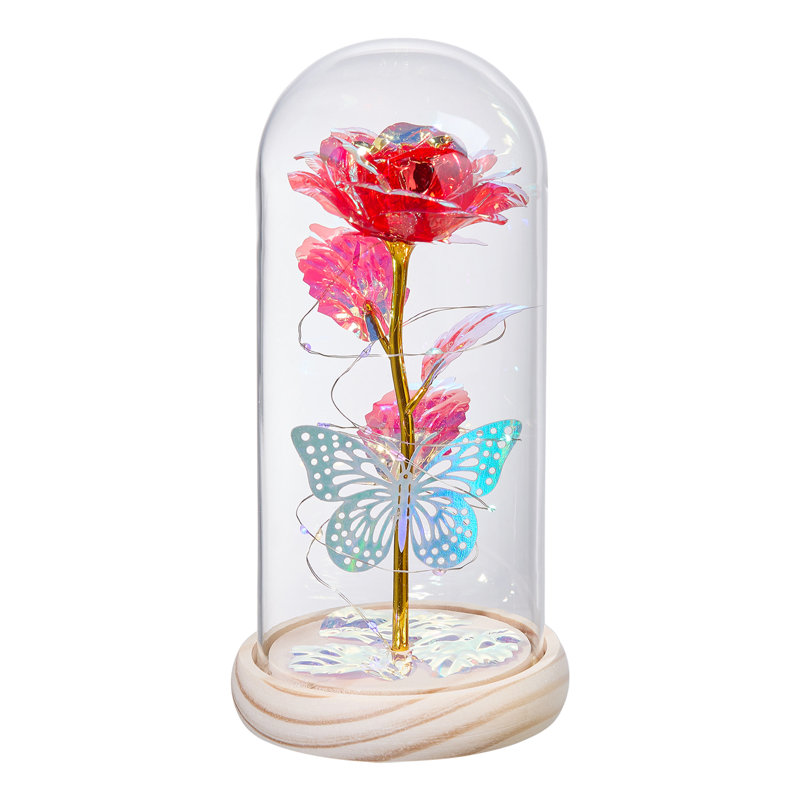 Cloche Or Water Globe, Golden/Red/Silvery
