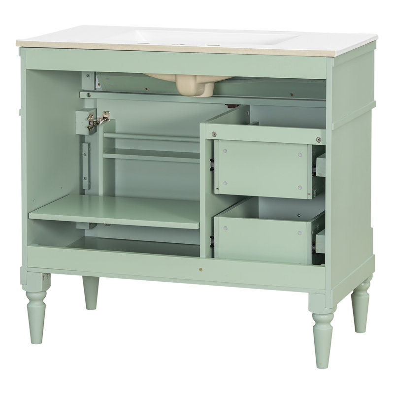 Meuble-lavabo 36 po avec lavabo, Green