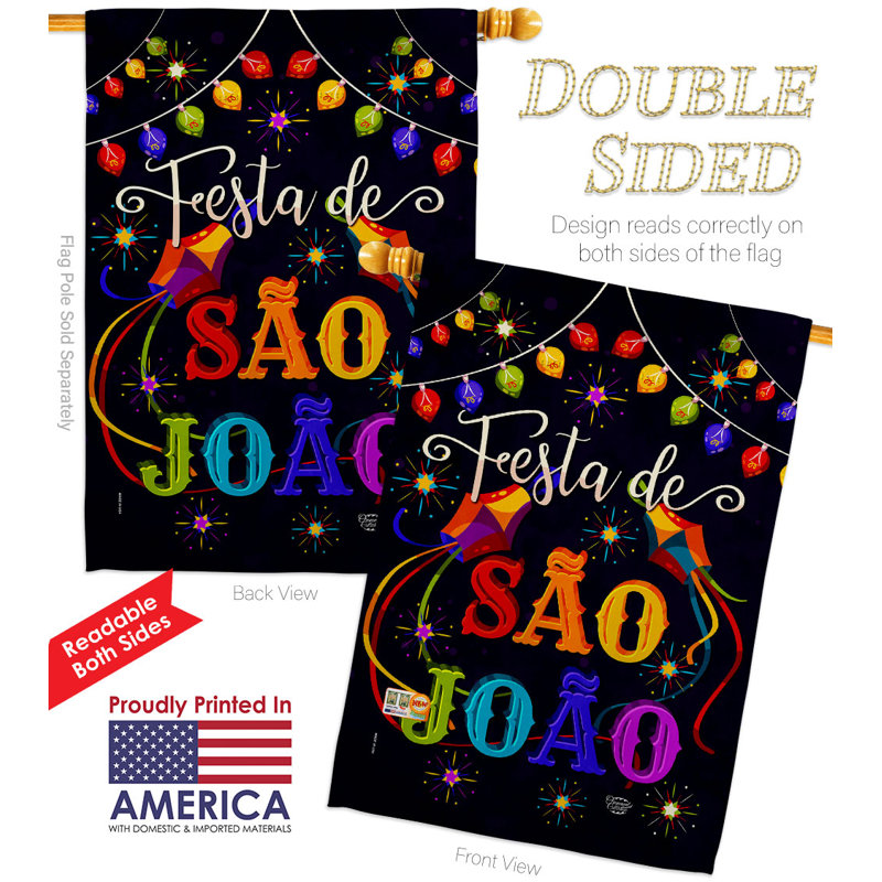 Drapeau de maison en polyester 2 côtés 3 pi 3 po x 2 pi