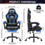 HOFFREE Fauteuil de jeu avec lumières à DEL RVB avec massage et repose-pieds Fauteuil d'ordinateur ergonomique à haut dossier avec support lombaire réglable-1535966837