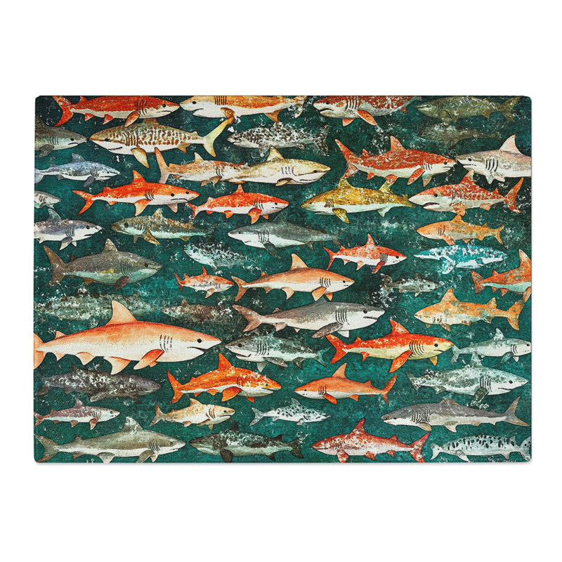 Shark Pattern Vol.2  Glass Chopping Board
