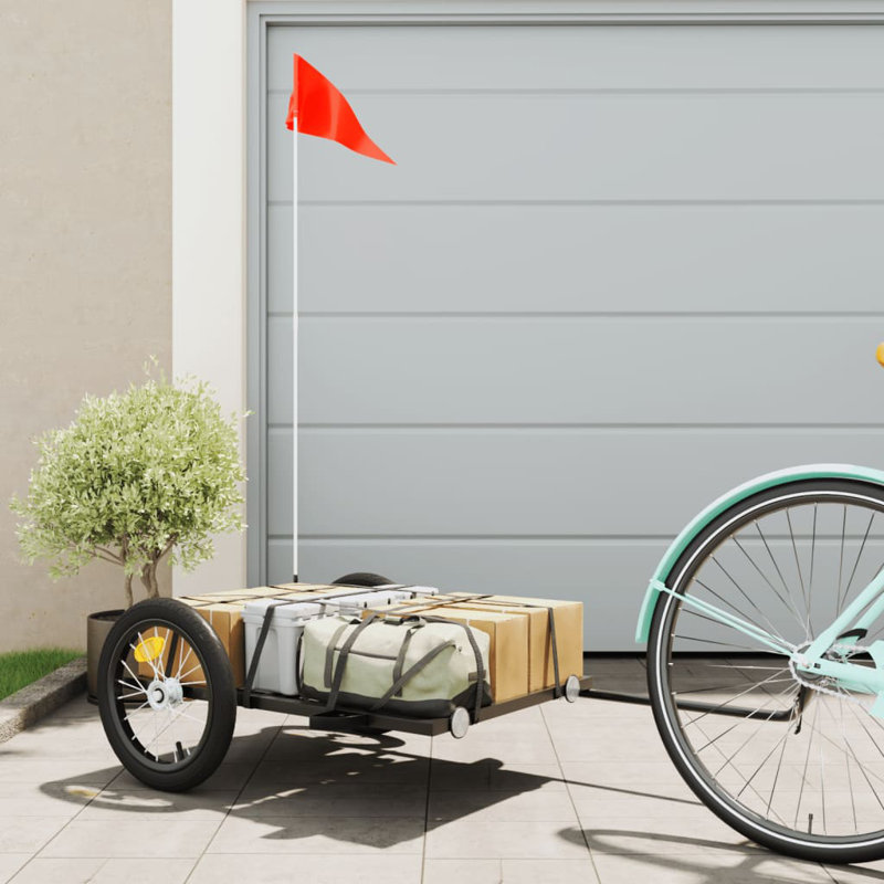 Bike Trailer Black Iron, 34cm H x 126cm W x 63cm D