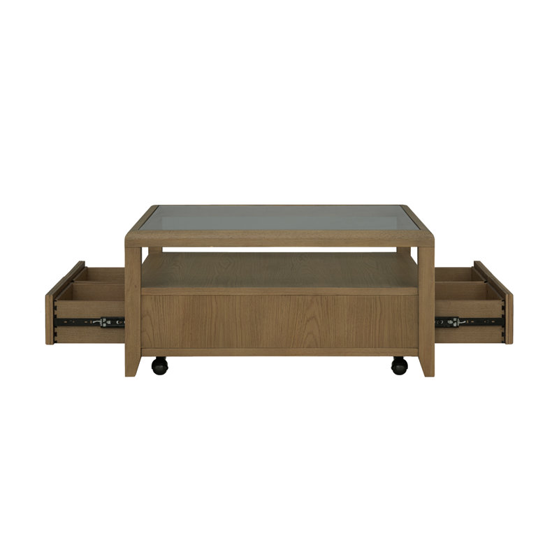 Table basse carrée avec roulettes Drift