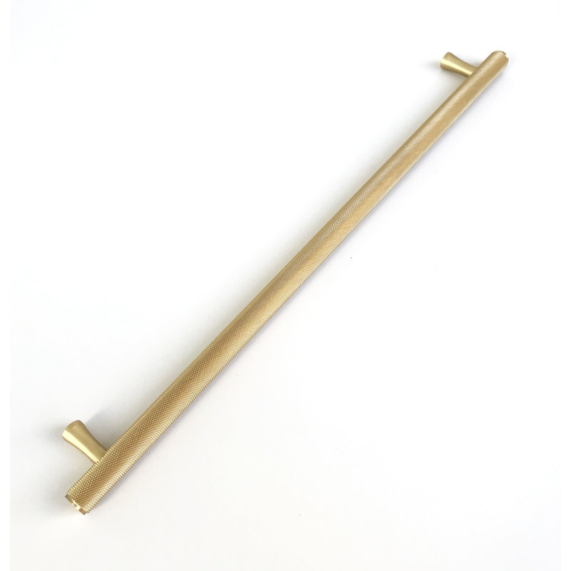 Texture Solid Brass Cabinet Handle, Matte Black, 11 5/16"
