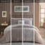 Vers l'édredon double / grand - comprend 2 taies décoratives et 1 coussin décoratif, lavable à la machine, abat-jour gris lavable à la machine,-132971561-132971563