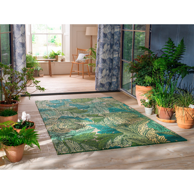 Acanthus Hand Tufted Floral Area Rug, Rectangle 8'2" x 11'6"