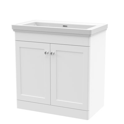 Classique 830mm Single Bathroom Vanity with Drop In Vitreous China Basin