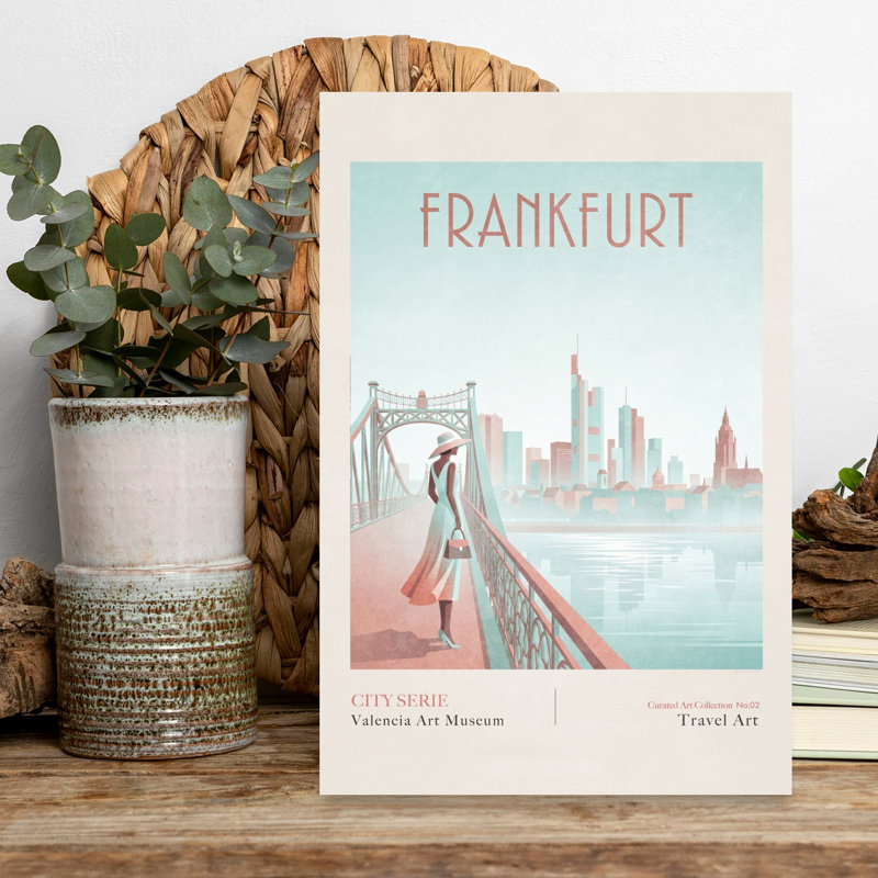 «Elegant Francfort Cityscape», impression sur toile, H 18 po x l 12 po