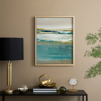 Reproduction encadrée Aqua Quartz V2 - bois massif