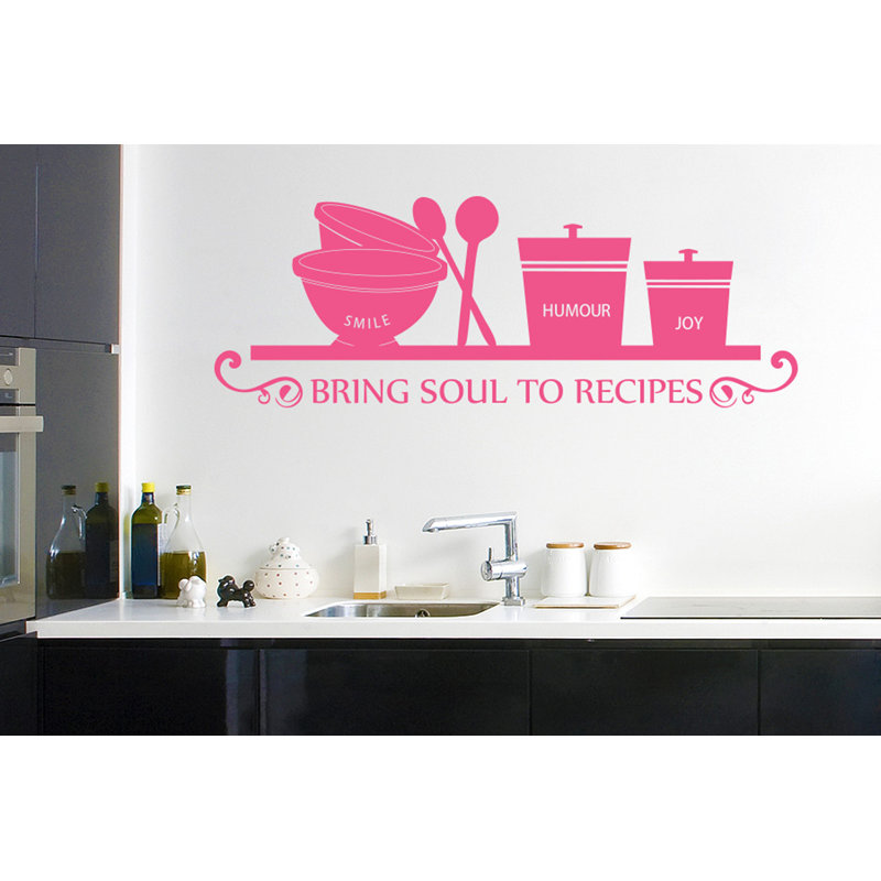 Food & Beverage Wall Decal, Large, Pink
