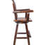 Tabouret de bar rustique brun avec fonctionnalité pivotante à 360 ° - bois de sapin, confortable pour un pub, salle à manger en étoile décorative charmante,