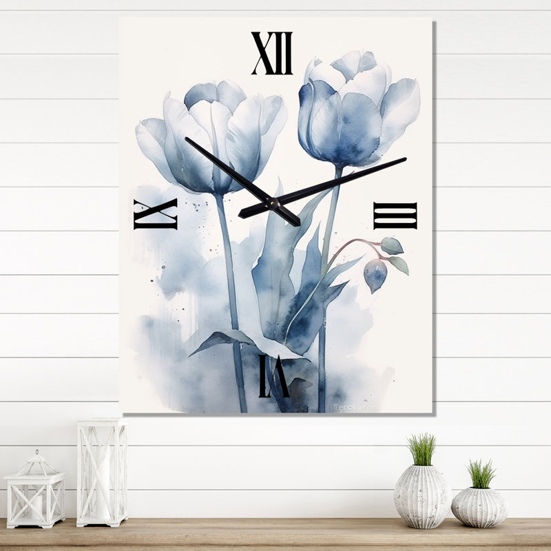 Tulip Dreams III - Horloges murales florales, Grand